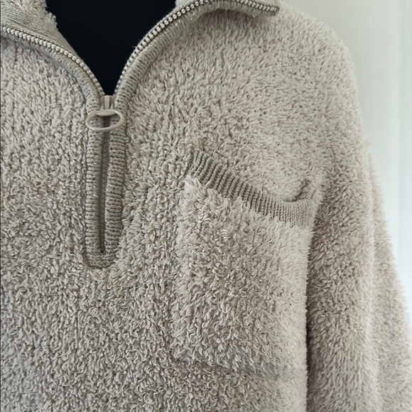 Aerie Two Tone Cozy Cream Sherpa Pullover size small - Picture 6 of 8